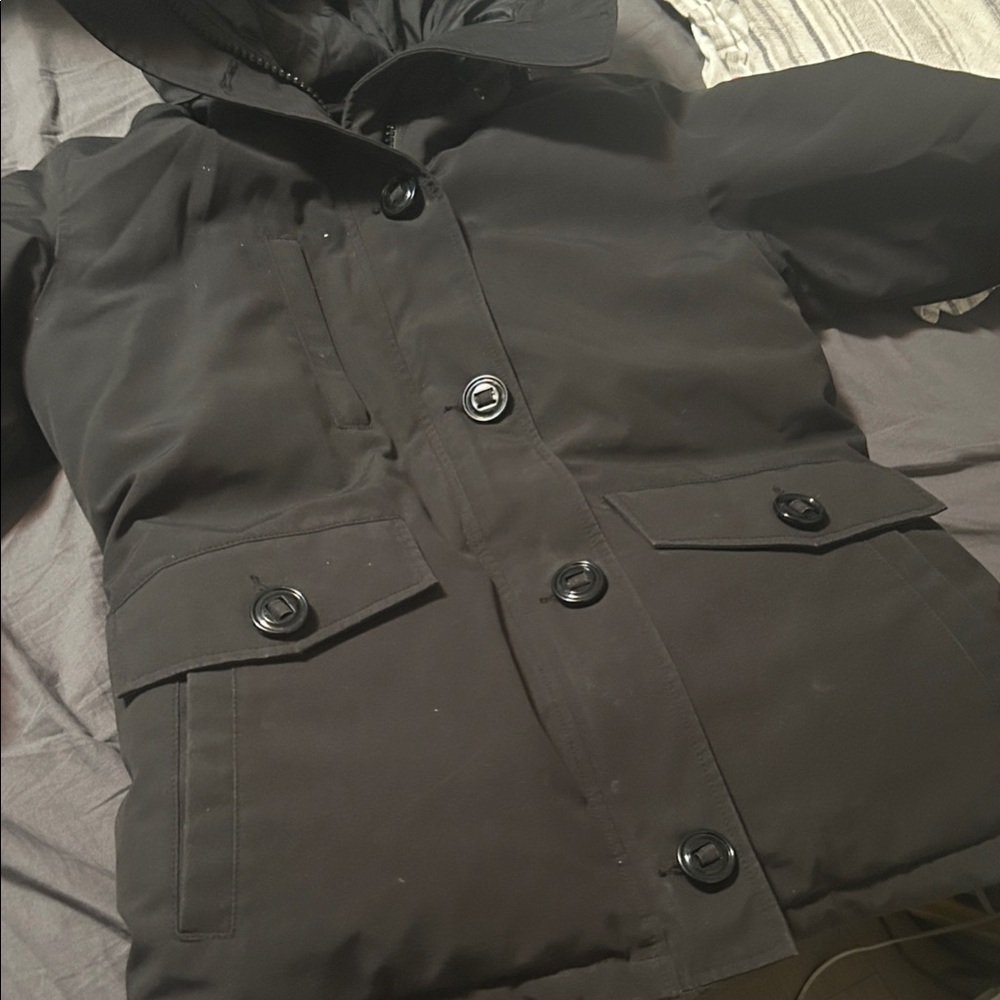 Canada Goose Men's Dark Bomber Jacket with Hood